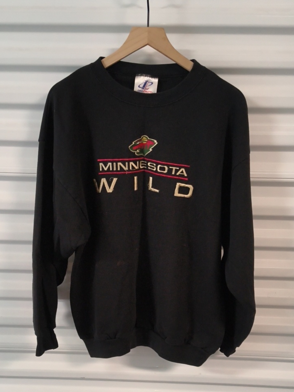 Vtg Logo Athletic NHL Minnesota Wild Crewneck Long Sleeve Sweatshirt XL